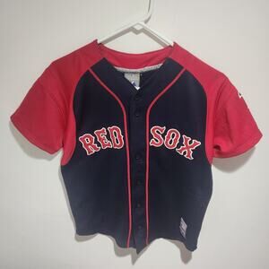 NIKE MLB BOSTON RED SOX Jonathan Papelbon #58 SEWN Jersey Youth Large